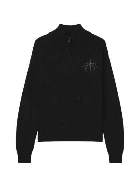 Pulover Five Cm cu autograf negru
