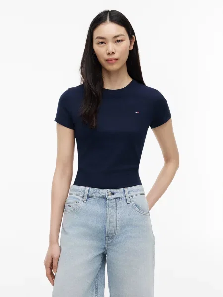 Tommy Jeans Tricou bleumarin roșu