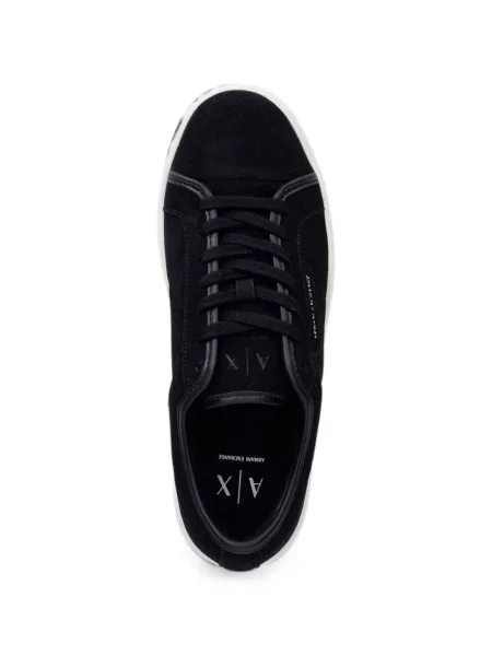 Tenisice Armani Exchange s vezicama s printom s čipkom plava