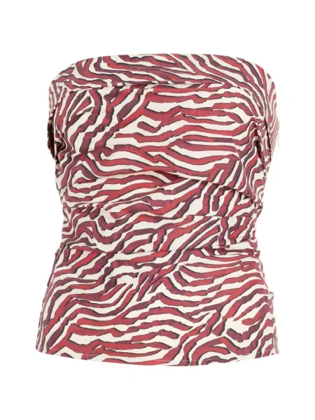 Top Proenza Schouler White Label din poplin fără bretele alb