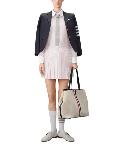 Csíkos twill ing Thom Browne rózsaszín
