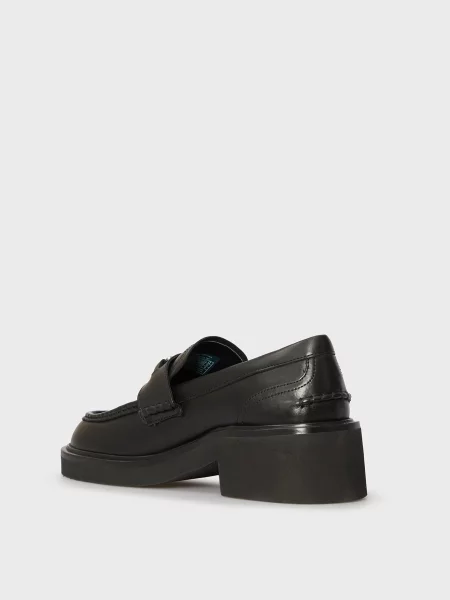 Кожаные лоферы Tommy Jeans чанки черные