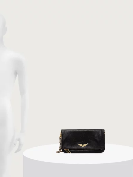 Zadig&Voltaire чанта crossbody дамска от кожа черно