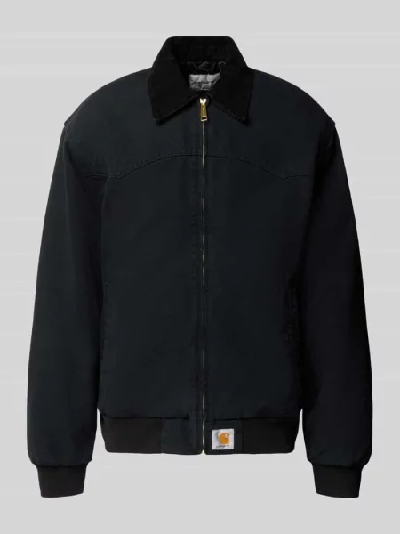 Kurtka z zamkiem błyskawicznym i detalem z logo model Santa Fe' Carhartt Work In Progress czarna