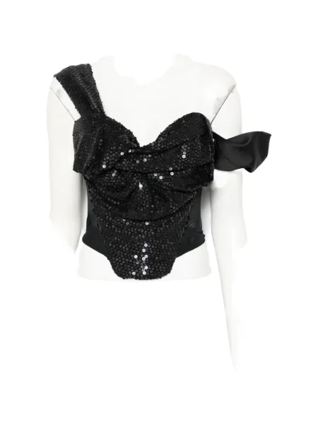 Bluzka Vivienne Westwood z cekinami z gorsetem czarna