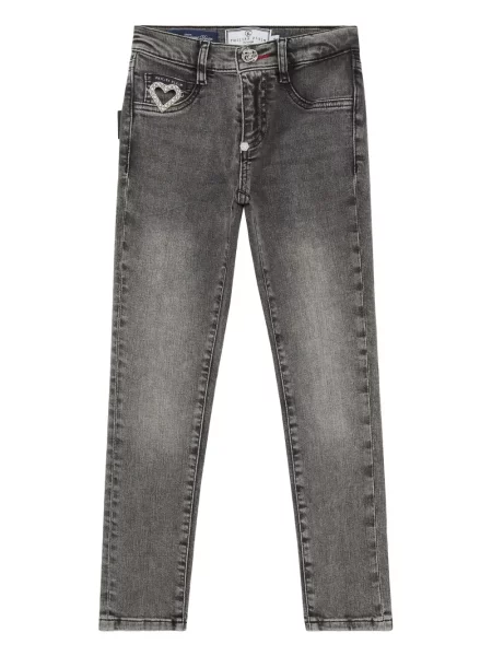 Jeansy dziecięce Philipp Plein szare