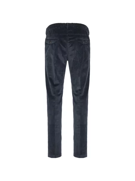 Pantaloni Eleventy de catifea cord cu cordon albastru
