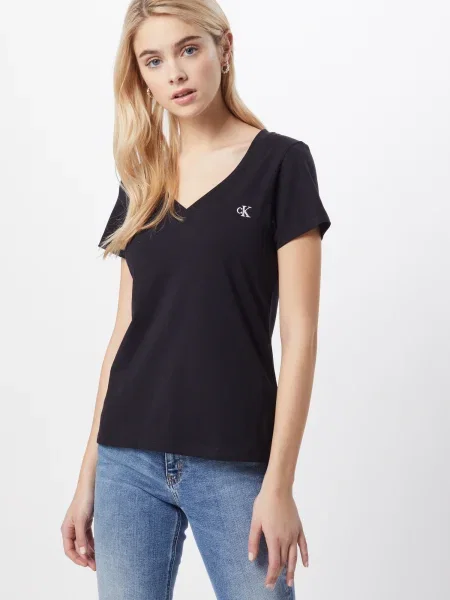 Calvin Klein Jeans Tricou / alb negru