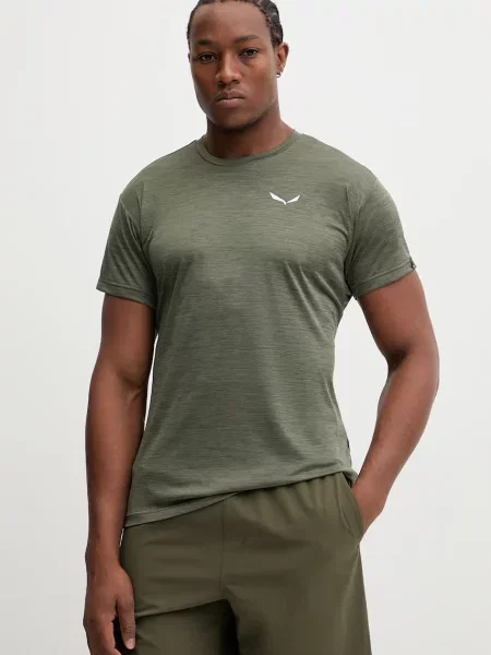 Športna kratka majica Salewa Puez Melange zelena