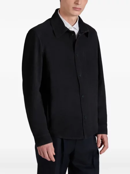 Sacou Slowear din piele de căprioară negru