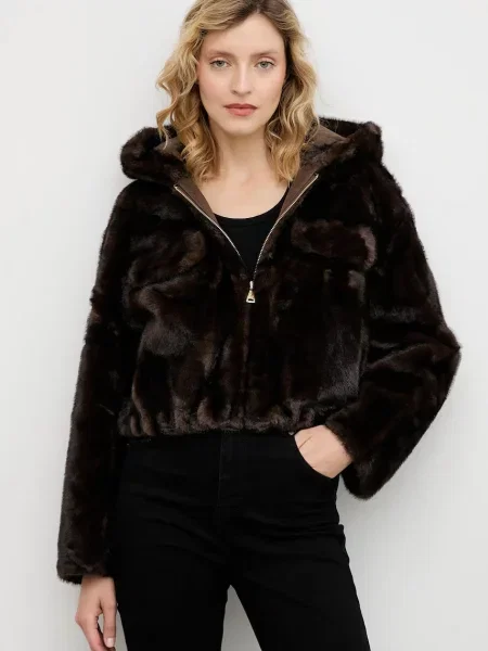 Демисезонная куртка Answear.lab коричневая