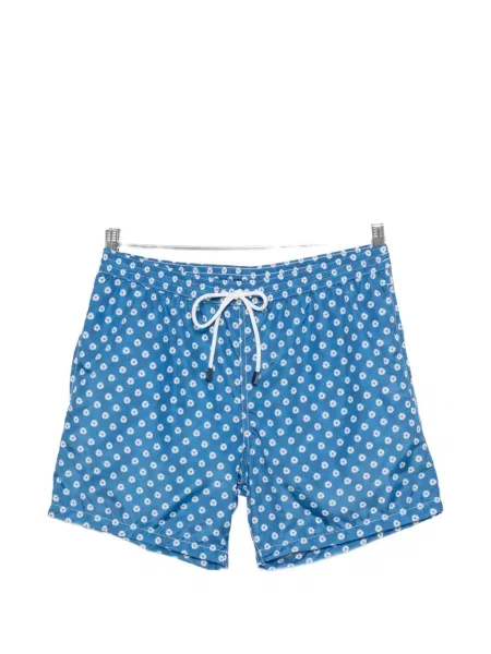 Slip de baie Barba cu model floral cu imagine albastru