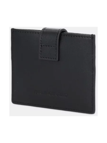 Karl Lagerfeld etui na karty skórzane K/AUTOGRAPH czarny