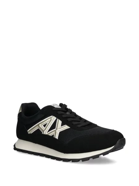 Sneakerși Armani Exchange cu autograf negru