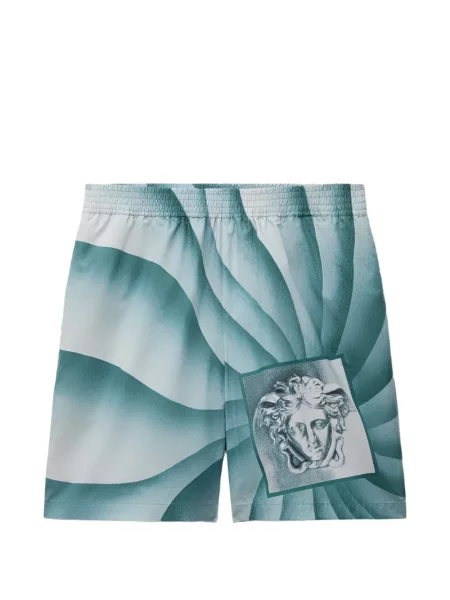Pantaloni scurți Versace cu imagine albastru