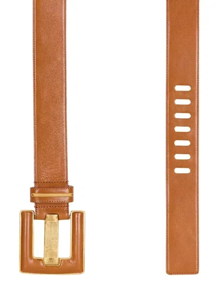 Curea Balmain din piele maro