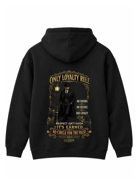 LUNØIR Studio Sweater majica Only Loyalty Rule' crna