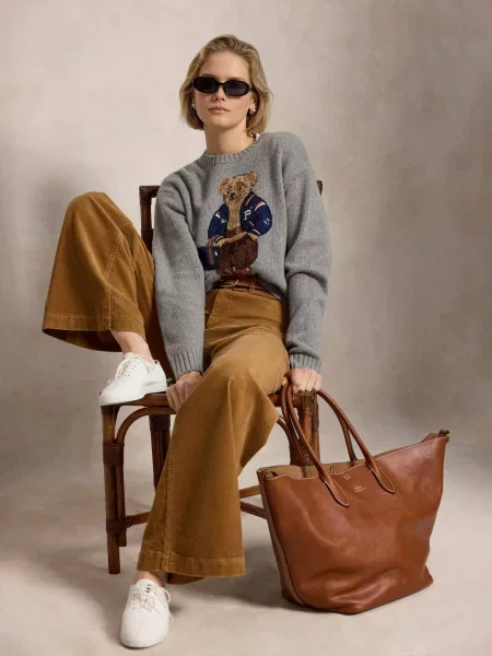 POLO RALPH LAUREN De lână pulover | Relaxed fit cu adaos de cașmir gri