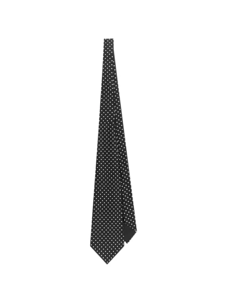 Cravată Dolce & Gabbana de mătase cu buline cu imagine negru