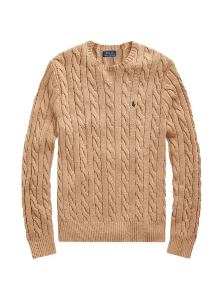 Prugasti pleteni remen Polo Ralph Lauren s autogramom plava