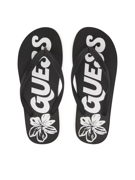 Šlepetės per pirštą Guess juoda