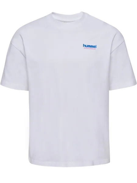 Hummel Tricou albastru / mov orhidee alb