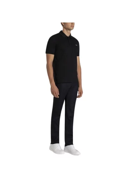 Koszulka polo Paul & Shark z dżerseju czarna