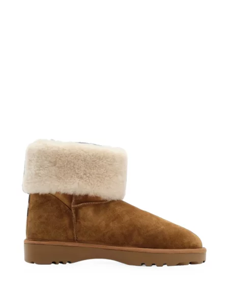 Botine Burberry în carouri din piele de oaie maro