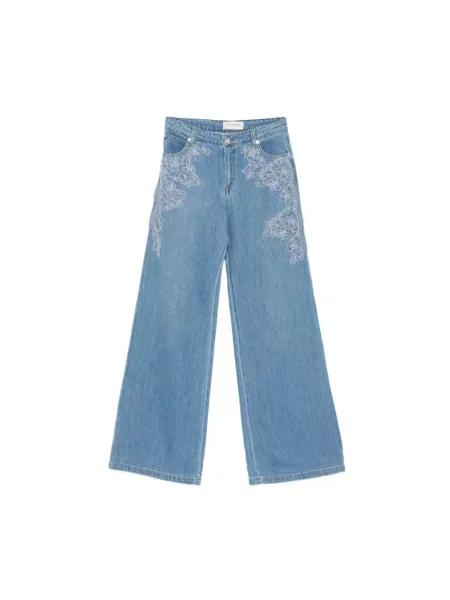 Spodnie Ermanno Scervino dzwony niebieskie