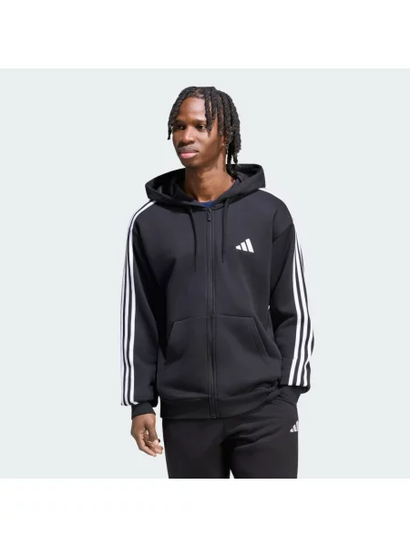 Mikina s kapucí a po celé délce Essentials French Terry bílá