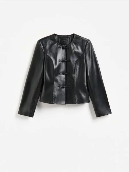 Reserved Sacou din piele negru