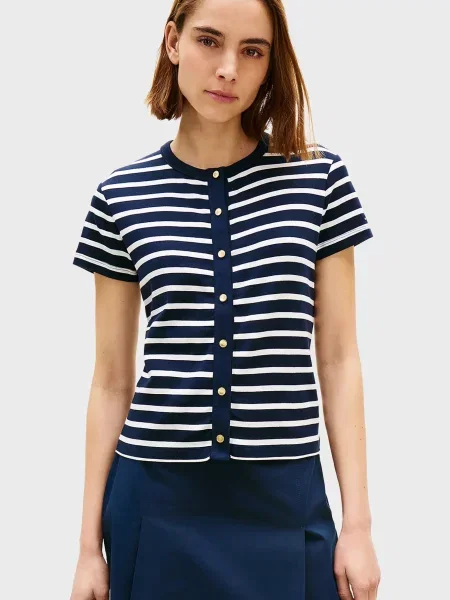 Смугастий кардиган Tommy Hilfiger золотий