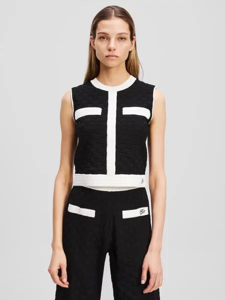 Karl Lagerfeld vestă negru