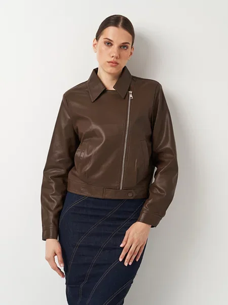 Кожаная куртка Ricco Grande коричневая
