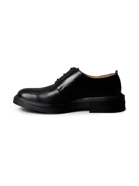 Calvin Klein Pantofi Cupped Postman Derby Laceup Lth negru