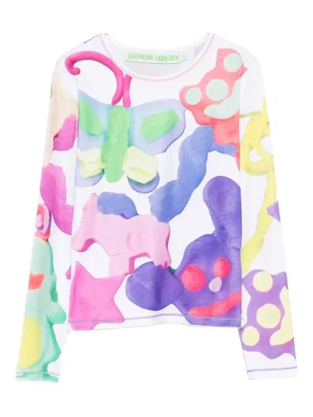 Koszulka Chopova Lowena z nadrukiem w abstrakcyjne wzory biała