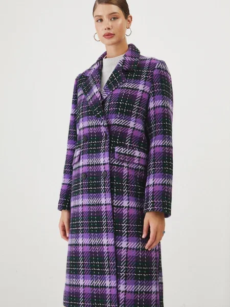 Палто с вълна Medicine преходен модел с двуредно закопчаване