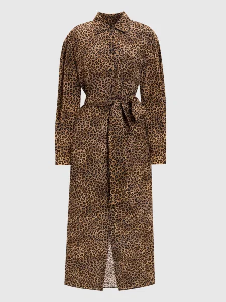 Сукня-сорочка WKDDOLMEN в анімалістичний принт Max Mara Weekend коричнева