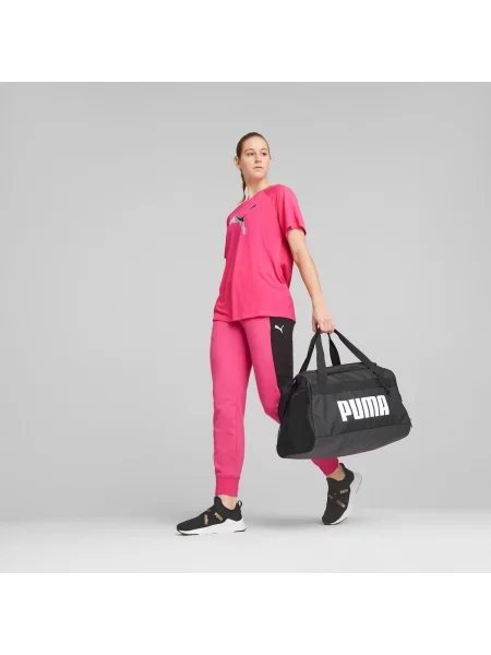 PUMA Športna torba Challenger S črna / bela siva