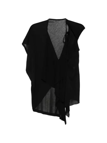 Aszimmetrikus drapírozott felső Yohji Yamamoto fekete
