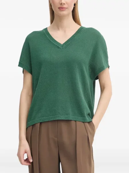Tricou Marc Aurel tricotate cu decolteu în V verde