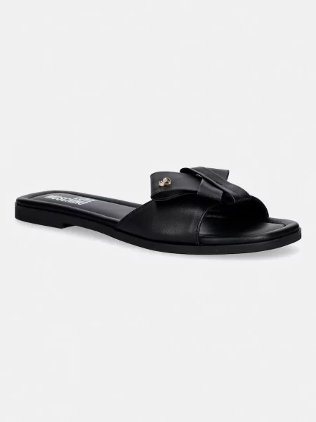 Love Moschino natikače za žene kožne crna