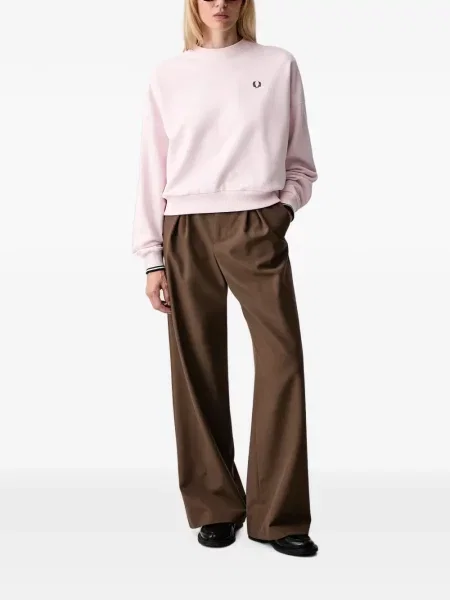 Hanorac Fred Perry cu broderie roz