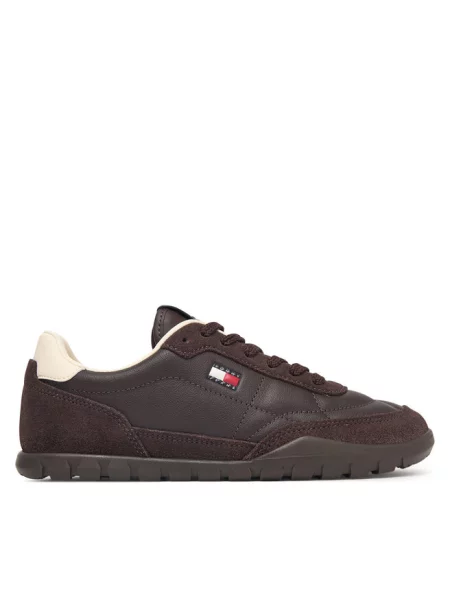 Sneakersy Tommy Jeans brązowe