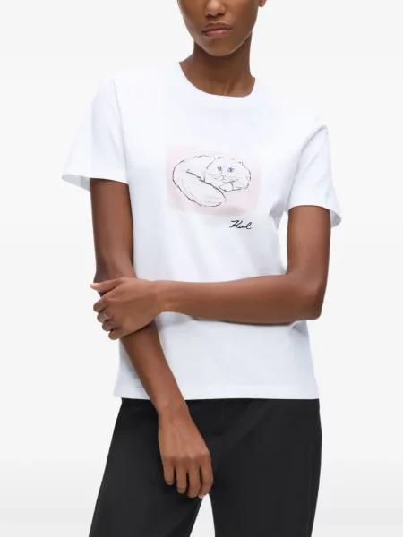 Póló Karl Lagerfeld nyomtatás fehér