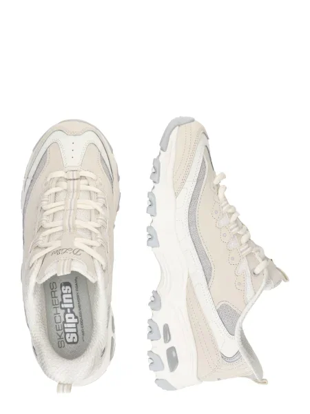 SKECHERS Nízke tenisky D LITES-SMOOTH NOSTALGIA / slonová kosť / sivá béžová