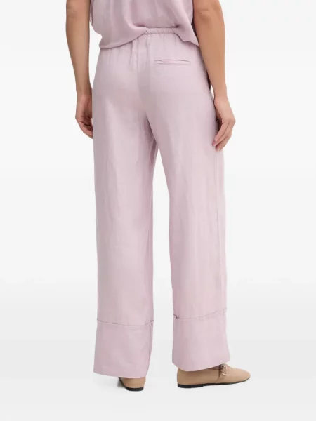 Pantaloni palazzo Benetton cu cordon roz