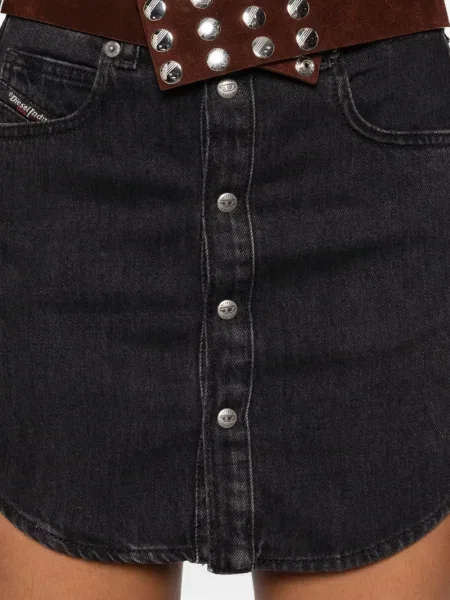 Fustă din denim Diesel negru