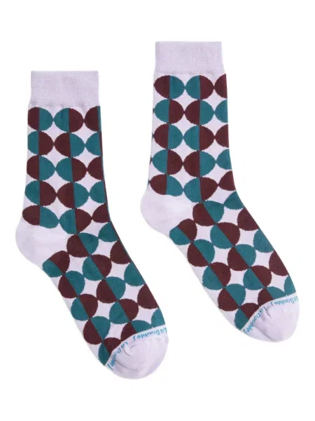 Șosete La Doublej cu imprimeu geometric violet