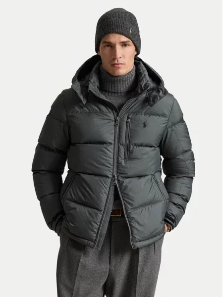 Vatovaná bunda Polo Ralph Lauren šedá